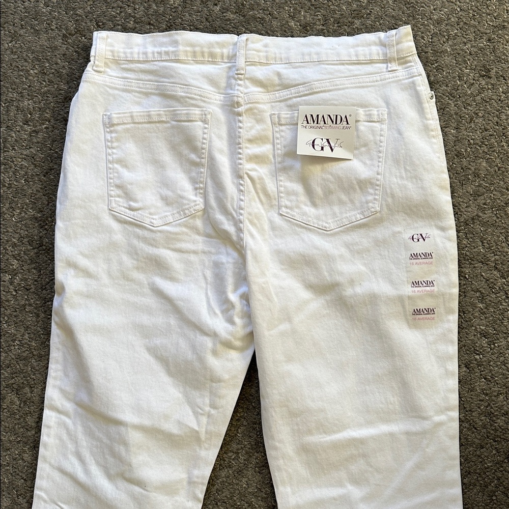 NWT Gloria Vanderbilt Amanda White Denim Jeans - Picture 8 of 9